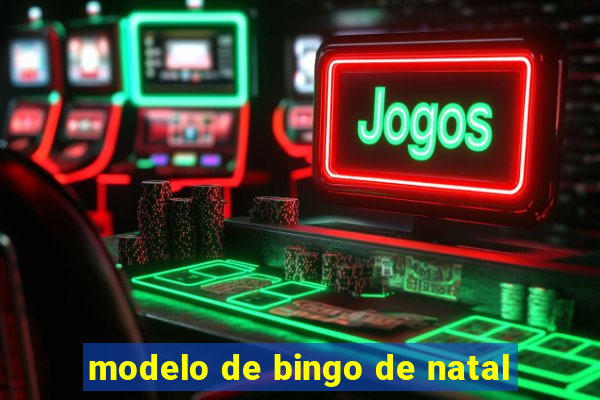 modelo de bingo de natal