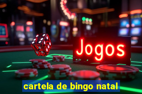 cartela de bingo natal