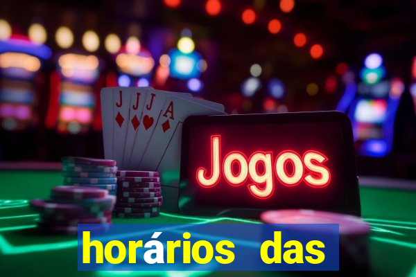 horários das plataformas de jogos